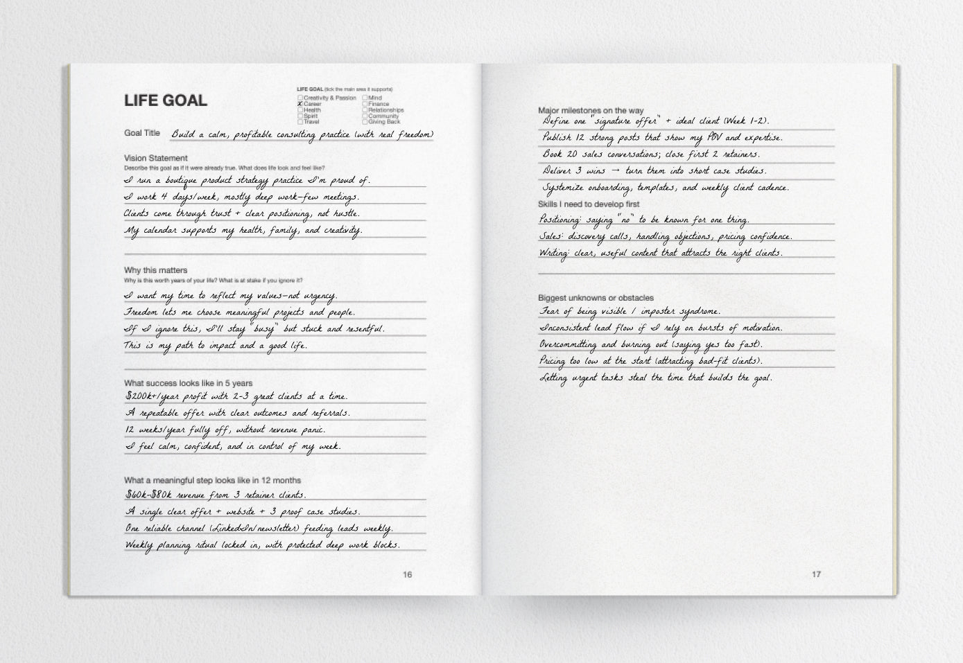 Effective Happiness Journal - Physical